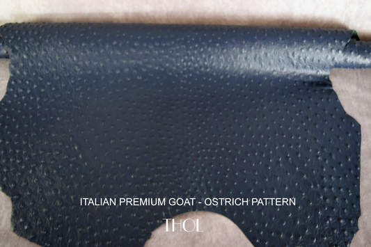 Italian Premium Goat - Ostrich pattern