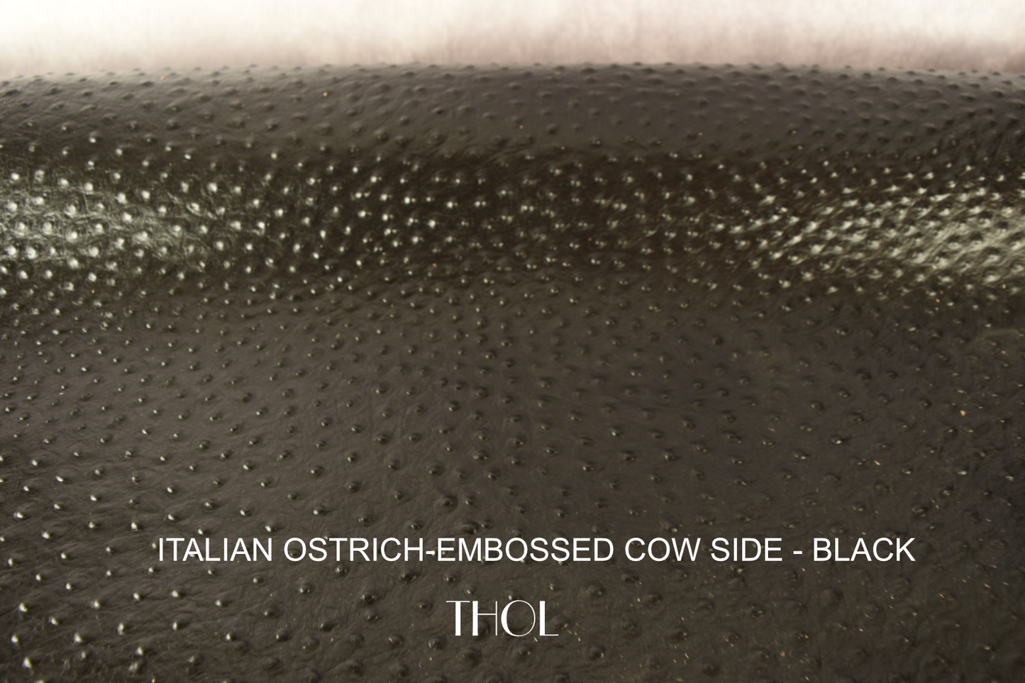 Italian Ostrich Embossed Cow Side