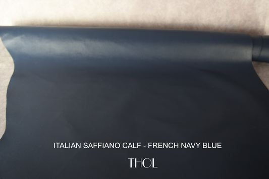 Italian Saffiano Calf - French Navy Blue