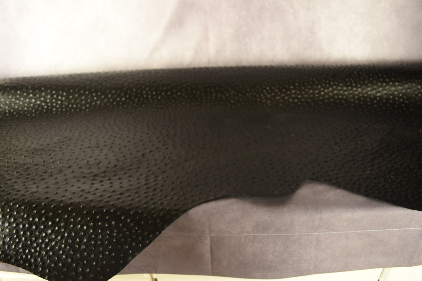 Italian Ostrich Embossed Cow Side