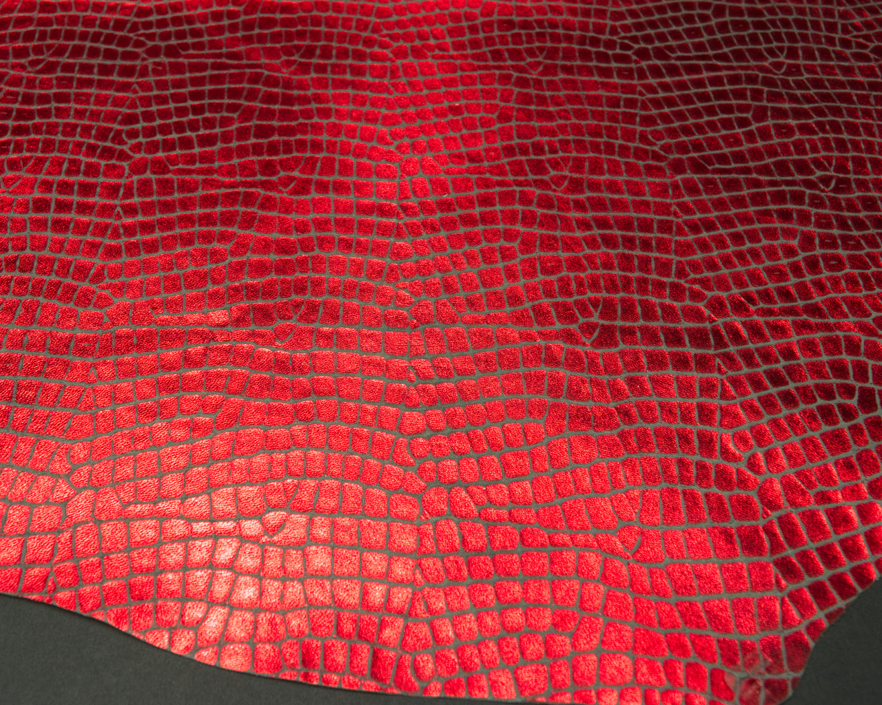 Italian Crocodile Print on Goat