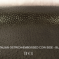 Italian Ostrich Embossed Cow Side