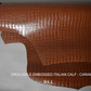 Crocodile Embossed Italian Calf - Caramel