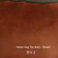 Italian Veg Tan Cow Belly - Brown