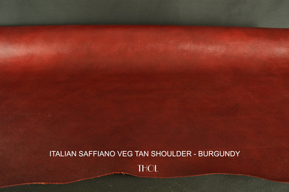 Italian Saffiano Veg Tan Cow Shoulders