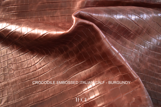 Art. Assuan Crocodile-embossed Italian Calf by Conceria INCAS