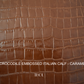 Crocodile Embossed Italian Calf - Caramel