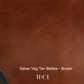 Italian Veg Tan Cow Belly - Brown