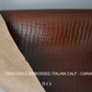 Crocodile Embossed Italian Calf - Caramel