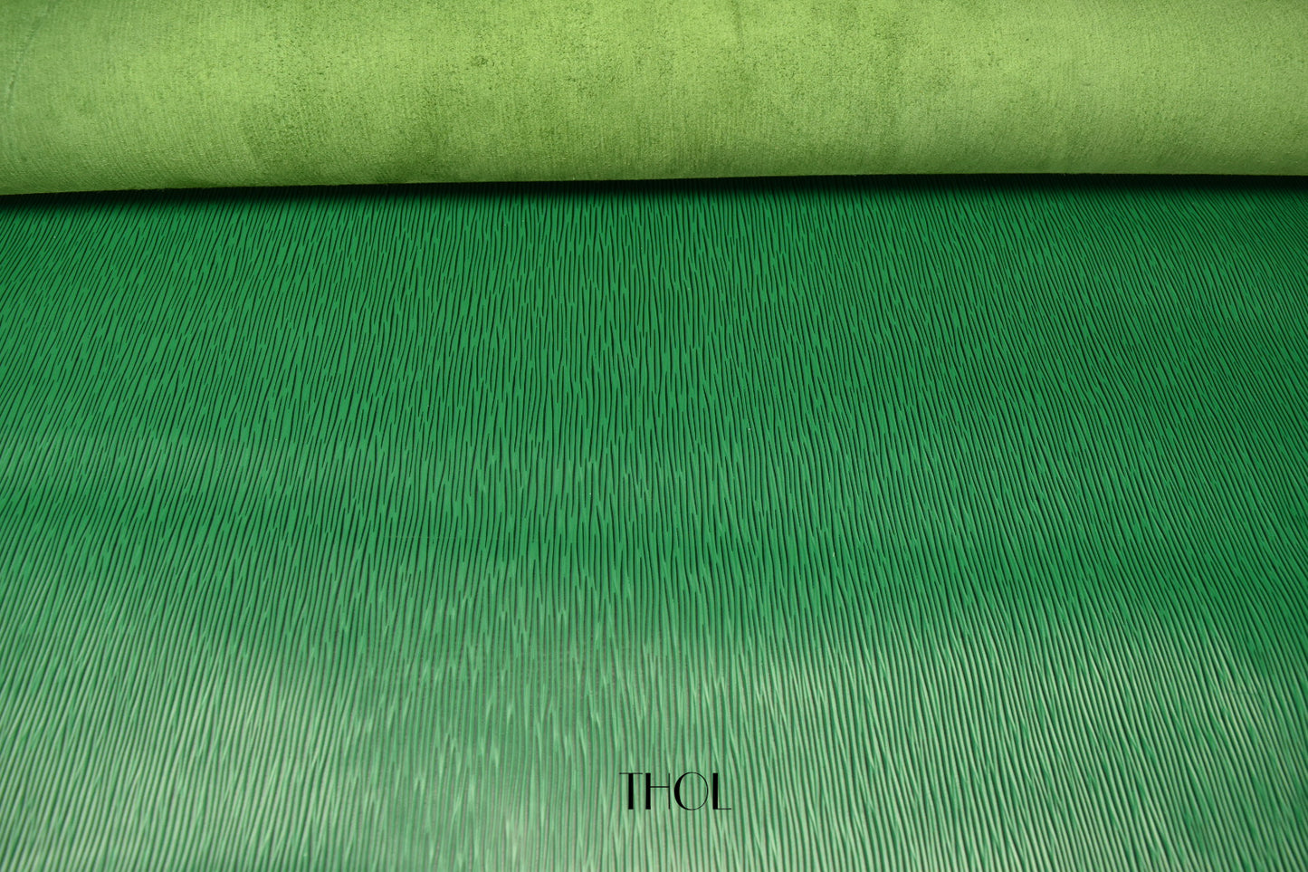 Dark Lime Green Italian EPI Leather